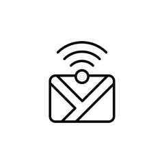 Wifi icon design with white background stock illustration