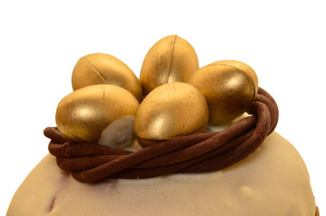 easter eggs isolated on white background