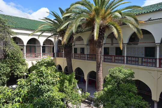AHMED BEY PALACE IN THE CITY OF CONSTANTINE IN ALGERIA. TOURISM IN ALGERIA.