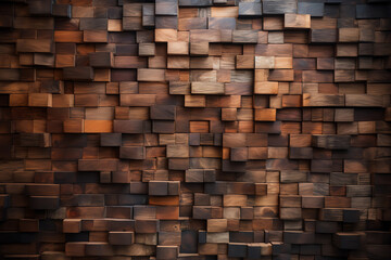 an old aesthetic wooden cubes. generative AI