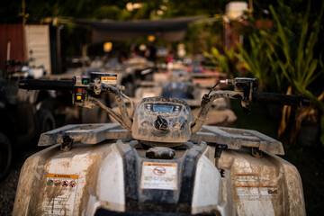 Quad bike in a field, atv motorcycle, sunny day © Javier