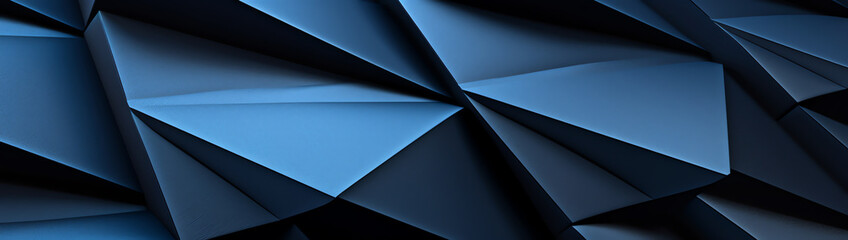 abstract blue and black angular geometry wallpaper. generative AI