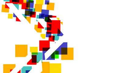 Colorful vector rectangular background. Geometric in white background