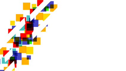 Fototapeta premium Colorful vector rectangular background. Geometric in white background