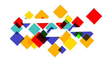 Colorful vector rectangular background. Geometric in white background