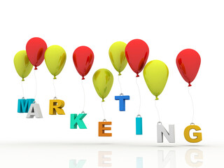 Obraz na płótnie Canvas 3d rendering business Marketing network