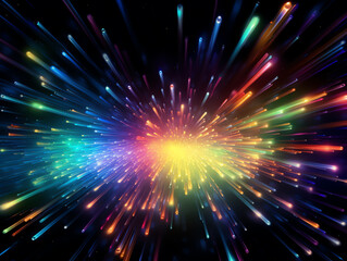 Fototapeta premium bright light colorful burst wallpaper. generative AI