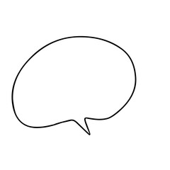 Naklejka premium Handrawn speech bubble.dialogue box.