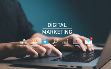 Digital platform for online marketing and network technology concepts. Internet media and advertising to support sales and increase online sales channels to reach consumers from all over the world.