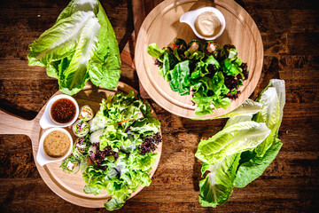 Set of salad roll vegetables