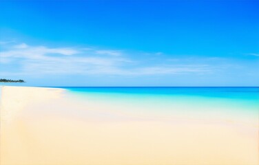 Tranquil landscape closeup of sand on exotic beach. Panoramic beach landscape. Idyllic tropical beach and seascape. Sunny blue cloudy sky, soft sand, tranquil relaxing sunlight, generative ai