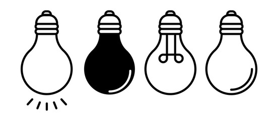 Bulb light vector icon