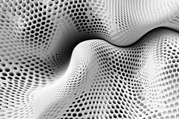 Obraz premium circular grid waving illustration wallpaper. generative AI