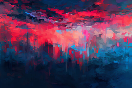 dark pink and purple faded paint wallpaper. generative AI © busra