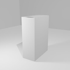 White mockup box. 3d object