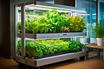 Modern aeroponics technology, Green Sustainable farming carbon neutrality, Generative AI