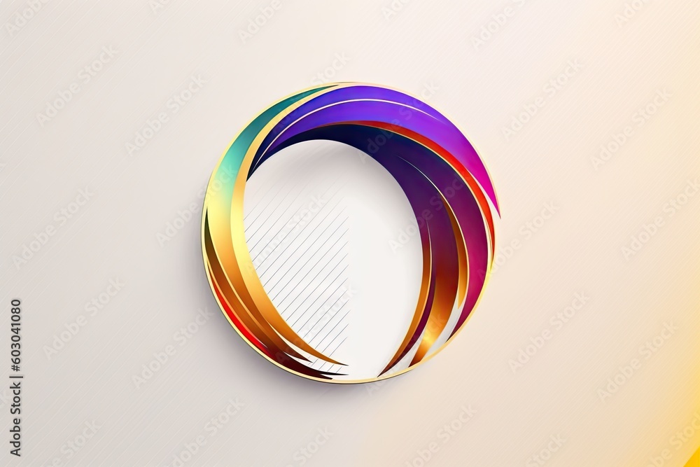 Poster abstract background with colorful curved lines
