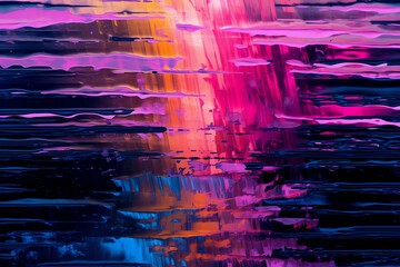 black and pink glitchy paint wallpaper. generative AI