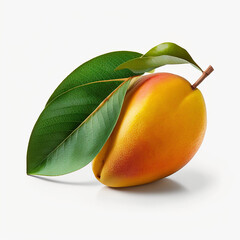 Mango fruit on a white background. Generative AI,