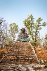 Daibutsu Buddha statue in Lampang Province, Thailand was under construction shoot at 28 March 2021.