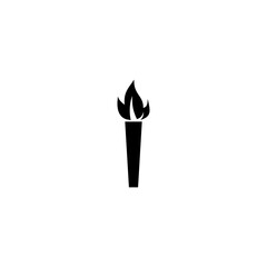  Simple torch icon isolated on white background 