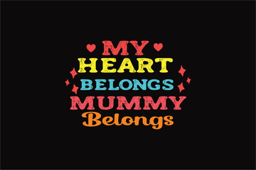 Mummy Typography T shirt Design
