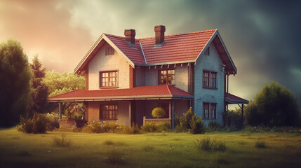 Obraz premium house in the forest