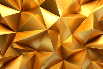 gold made of many triangles wallpaper. generative AI