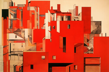 Buildings in style of  socialistic constructivism
