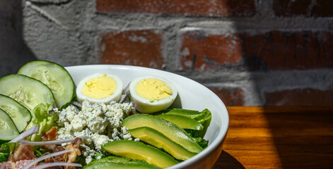 Fresh Salad with Avocado and Egg