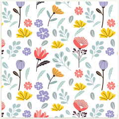 Cute floral pattern in the small flowers. Seamless vector texture. Elegant template for fashion prints. White background.