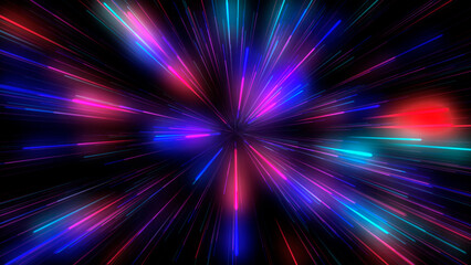 Illustration of spreading speed lines shiny effects. Futuristic, Hi- Tech, Abstract background.