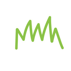 Simple Grass Outline Illustration 