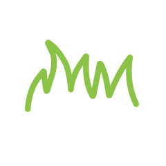 Simple Grass Outline Illustration 