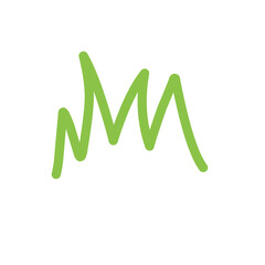 Simple Grass Outline Illustration 