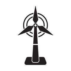 Windmill logo vector illustration flat design.