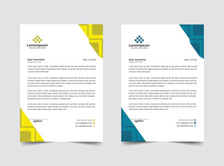 Professional letterhead template design vector illustration