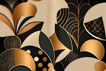 Abstract wallpaper background of flower pattern. distinct generative AI image. - obrazy, fototapety, plakaty