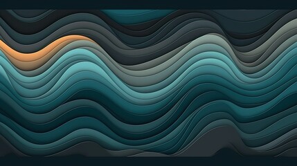 Fototapeta premium Decorative waves, inconspicuous header with elegant abstract, background pattern, generative ai