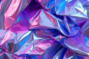 shiny holographic coloured pink foil. generative AI