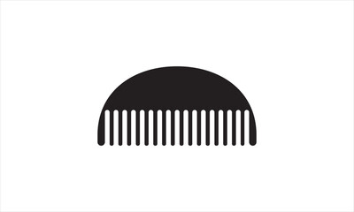 circular round comb vector isolated on black and white background