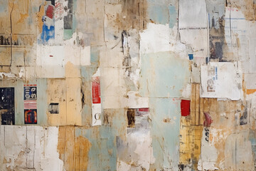wallpaper of grungy patchwork wall. generative AI