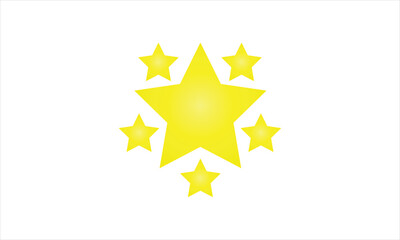 Fototapeta premium golden star award icon on white background