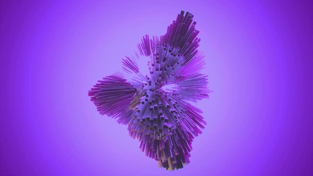 Abstraction wave form for background. Abstract motion, loop, 3d rendering, 4k. Seamless loop visualizer for music video. Sound wave diagram technology background