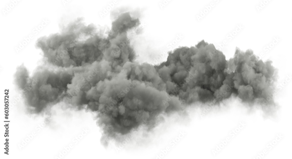 Aufkleber storm darkness cloud on transparent background 3d rendering png