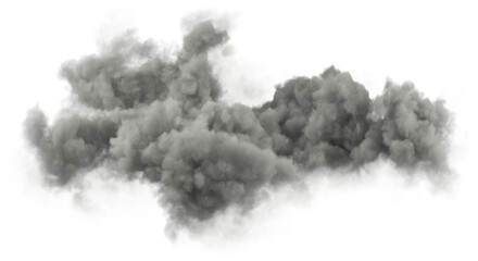 Storm darkness cloud on transparent background 3d rendering png