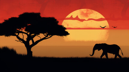 Africa background. ai