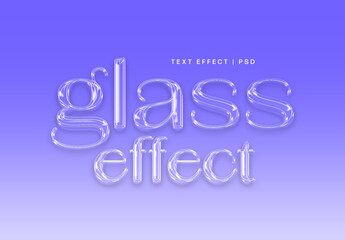 Fototapeta Glass Text Effect obraz