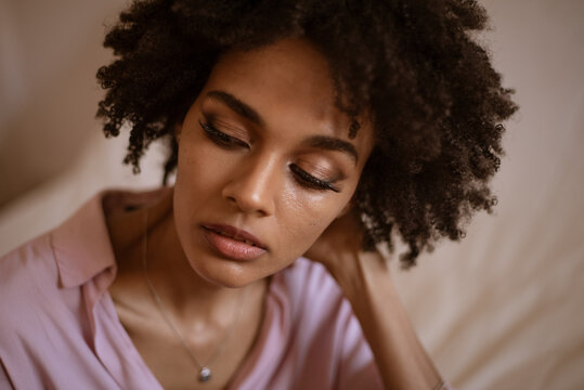 Beauty makeup foundation portrait