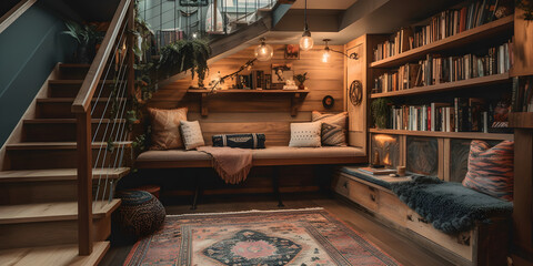 rustic relaxation room